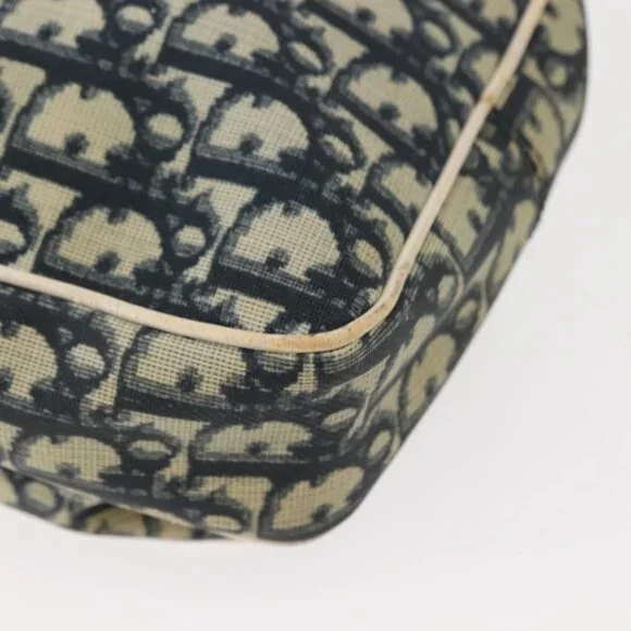 Authentic Christian Dior Trotter Canvas Shoulder Bag Navy - Picture 7 of 16
